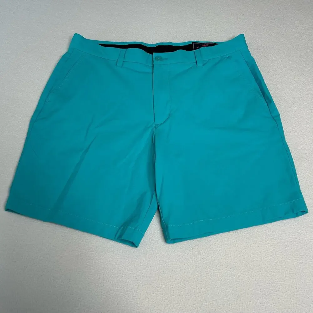 Vineyard Vines Men's Size 34 On The Go Performance Golf Shorts Green 1H001141